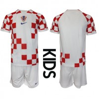 Kroatien Hemmatröja Barn VM 2022 Kortärmad (+ Korta byxor)
